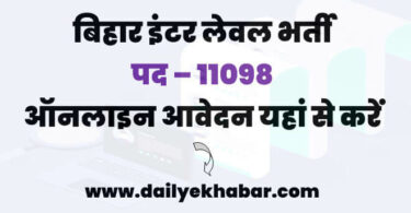 Bihar Inter Level Vacancy