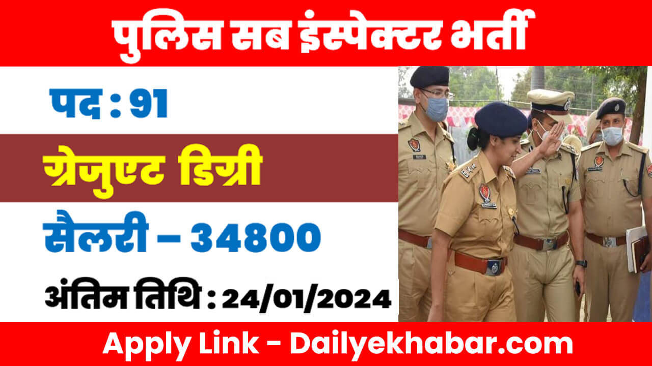 UP Police Sub Inspector Bharti